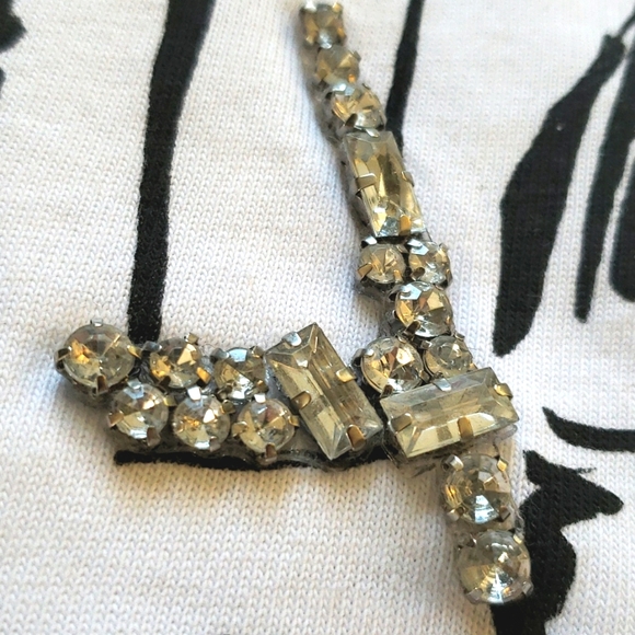 NWT Zara Fashion Girl T Shirt with Rhinestones - Picture 10 of 14